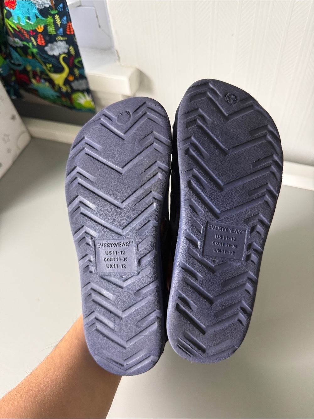 Everywear Navy Blue Slip-On Ventilated Clogs 11-12 Kids - Picture 4 of 4